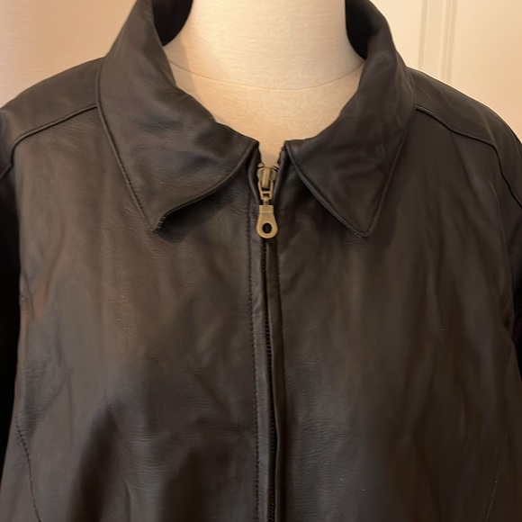 This beautiful USA size 2X all leather patriotic vintage coat - Picture 3 of 12